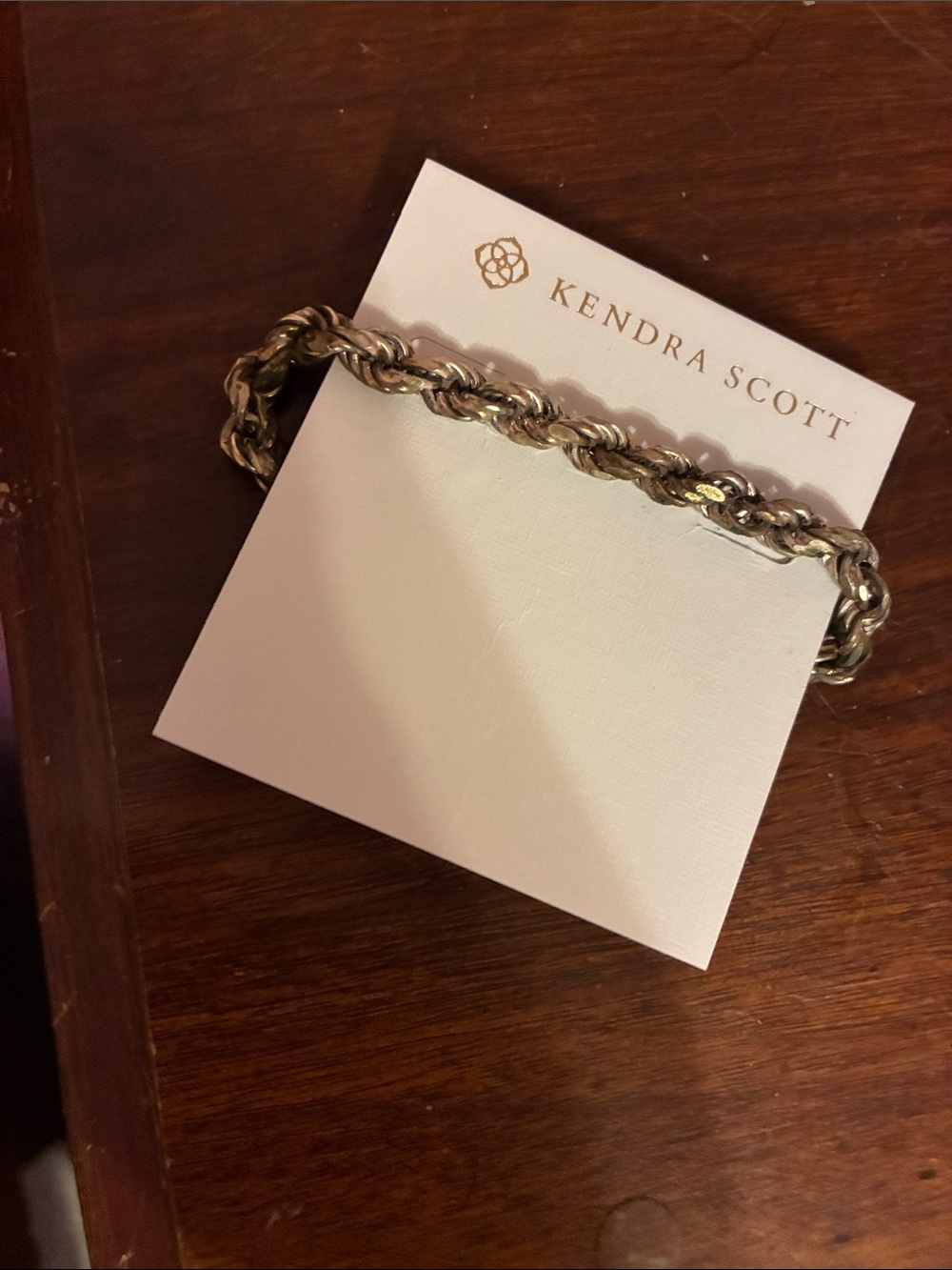 Kendra Scott Gold-Tone Twisted Rope Chain Bracelet